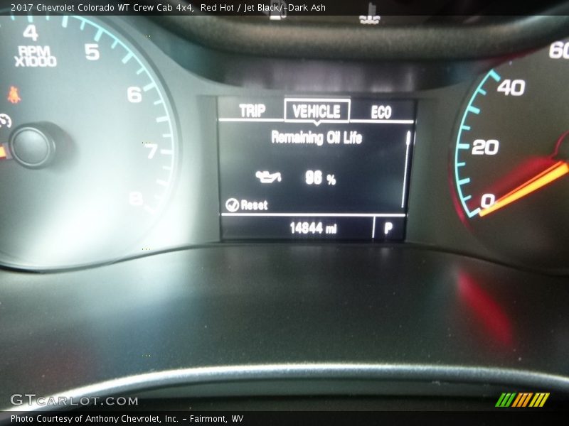 Red Hot / Jet Black/­Dark Ash 2017 Chevrolet Colorado WT Crew Cab 4x4