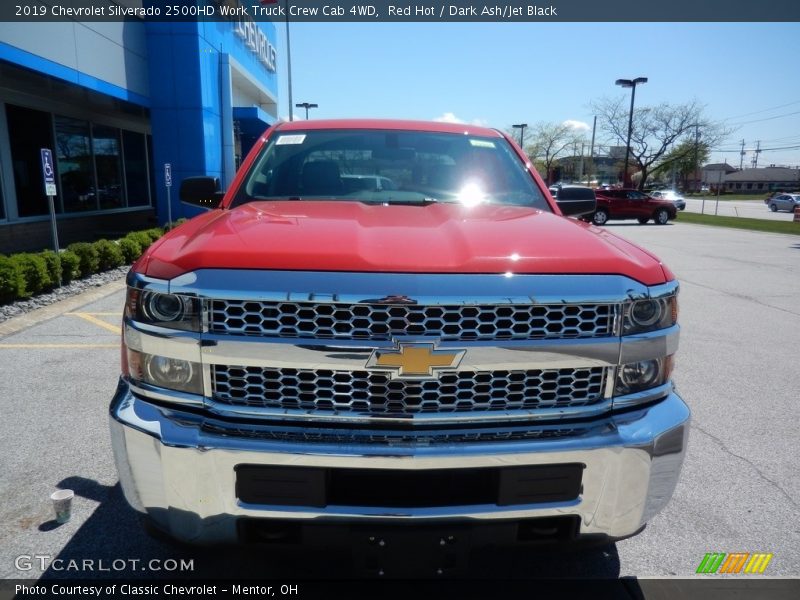 Red Hot / Dark Ash/Jet Black 2019 Chevrolet Silverado 2500HD Work Truck Crew Cab 4WD