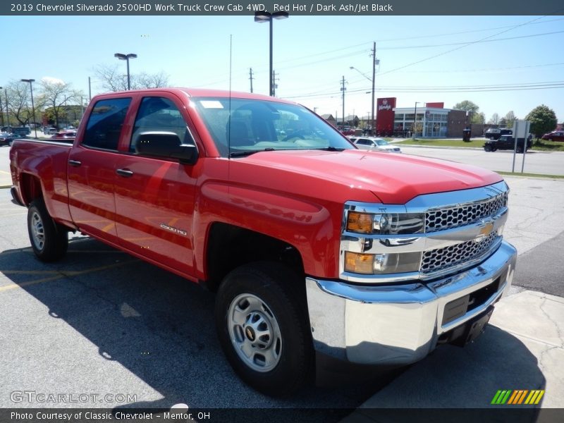 Red Hot / Dark Ash/Jet Black 2019 Chevrolet Silverado 2500HD Work Truck Crew Cab 4WD