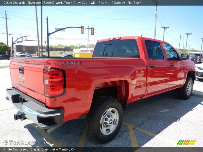 Red Hot / Dark Ash/Jet Black 2019 Chevrolet Silverado 2500HD Work Truck Crew Cab 4WD