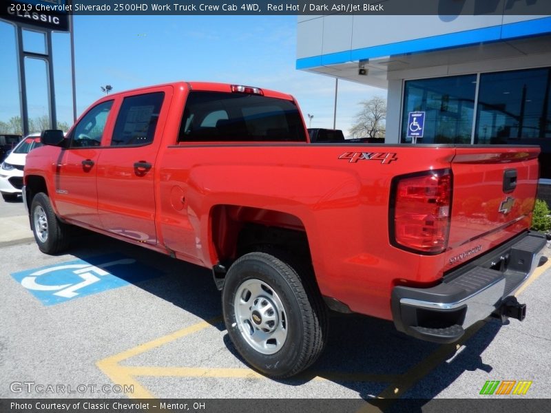 Red Hot / Dark Ash/Jet Black 2019 Chevrolet Silverado 2500HD Work Truck Crew Cab 4WD