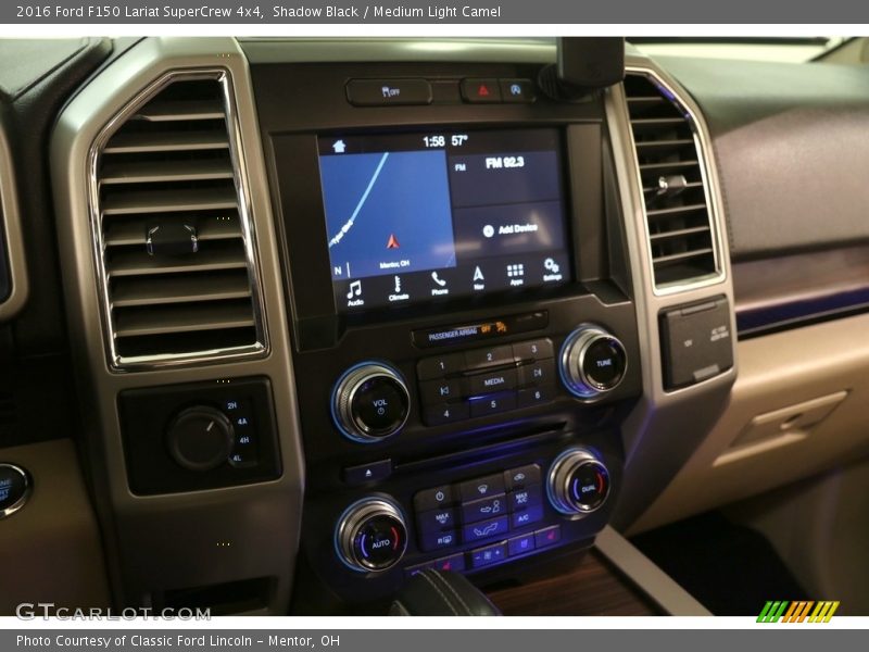 Shadow Black / Medium Light Camel 2016 Ford F150 Lariat SuperCrew 4x4