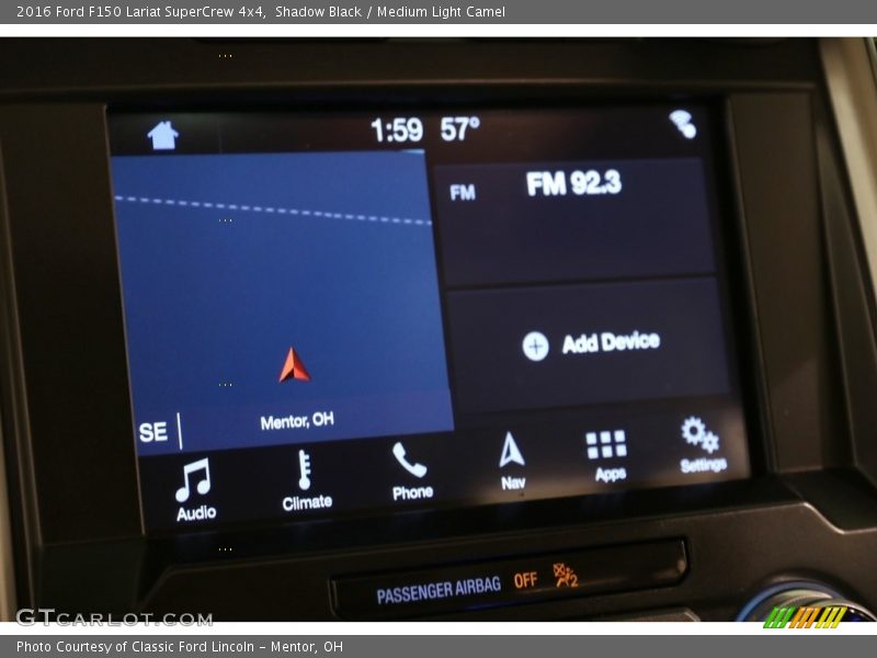 Shadow Black / Medium Light Camel 2016 Ford F150 Lariat SuperCrew 4x4