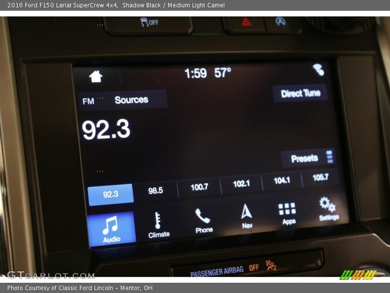 Shadow Black / Medium Light Camel 2016 Ford F150 Lariat SuperCrew 4x4