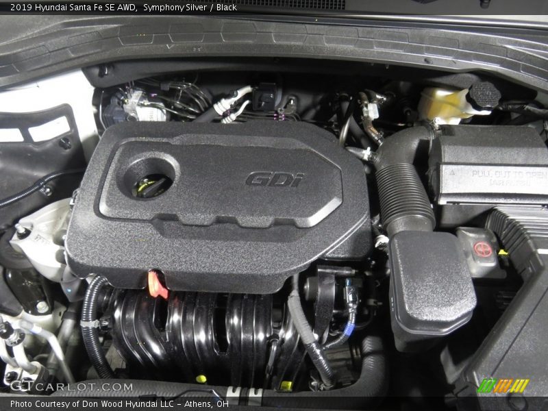 Symphony Silver / Black 2019 Hyundai Santa Fe SE AWD