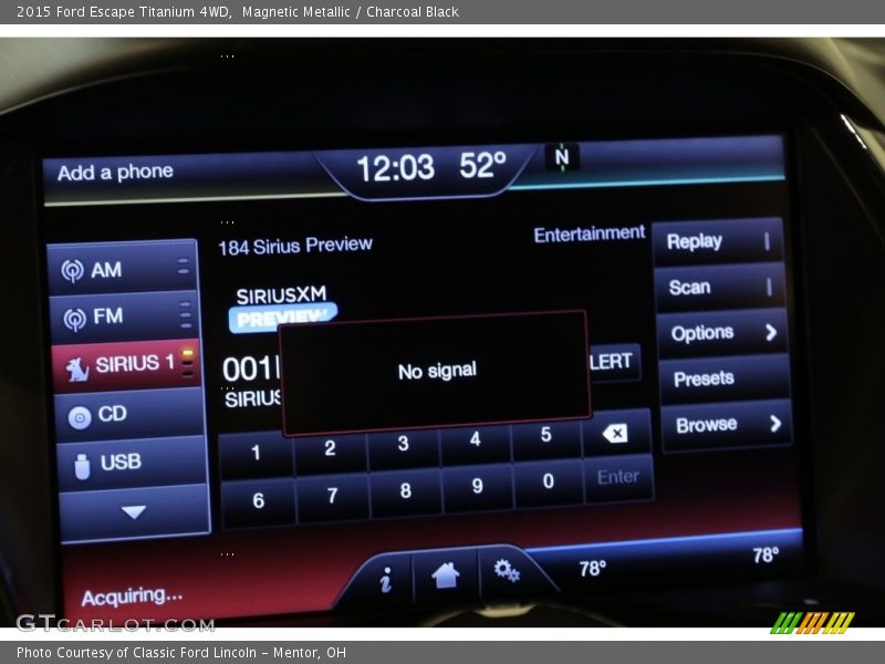 Magnetic Metallic / Charcoal Black 2015 Ford Escape Titanium 4WD