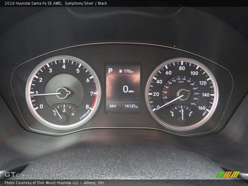 Symphony Silver / Black 2019 Hyundai Santa Fe SE AWD