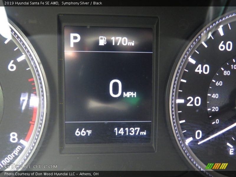 Symphony Silver / Black 2019 Hyundai Santa Fe SE AWD