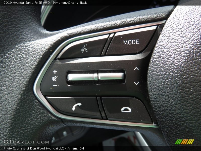 Symphony Silver / Black 2019 Hyundai Santa Fe SE AWD