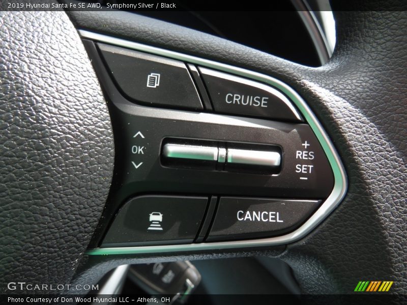 Symphony Silver / Black 2019 Hyundai Santa Fe SE AWD