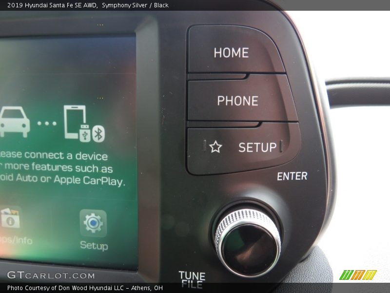 Symphony Silver / Black 2019 Hyundai Santa Fe SE AWD