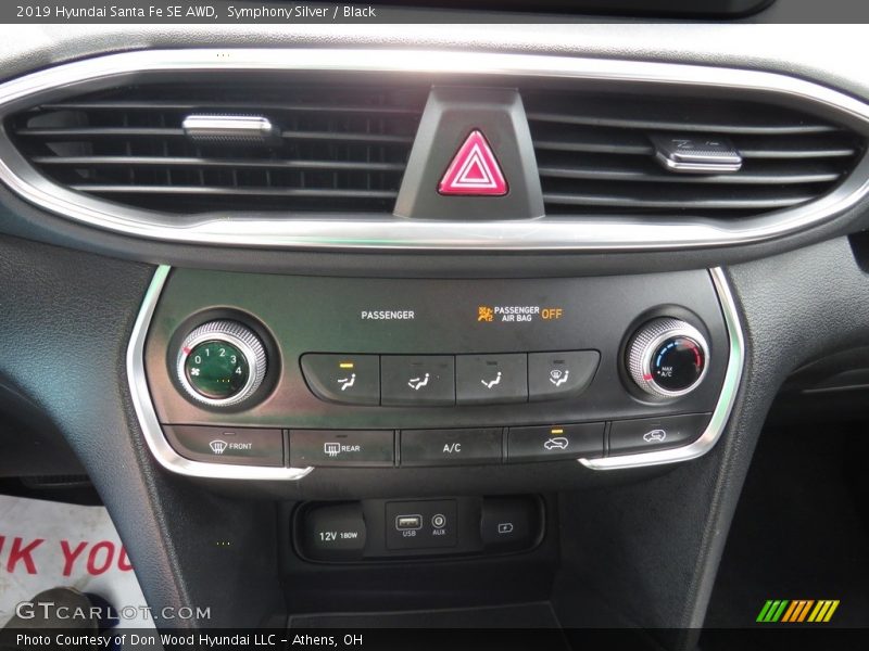 Symphony Silver / Black 2019 Hyundai Santa Fe SE AWD