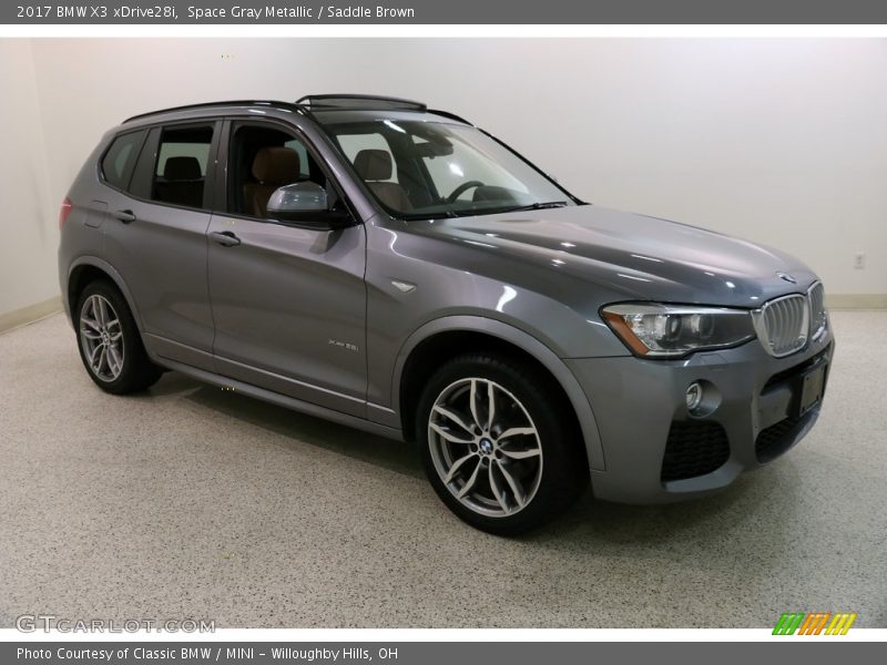 Space Gray Metallic / Saddle Brown 2017 BMW X3 xDrive28i