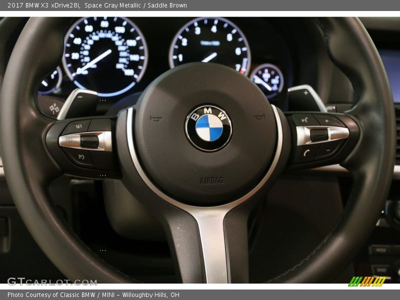Space Gray Metallic / Saddle Brown 2017 BMW X3 xDrive28i