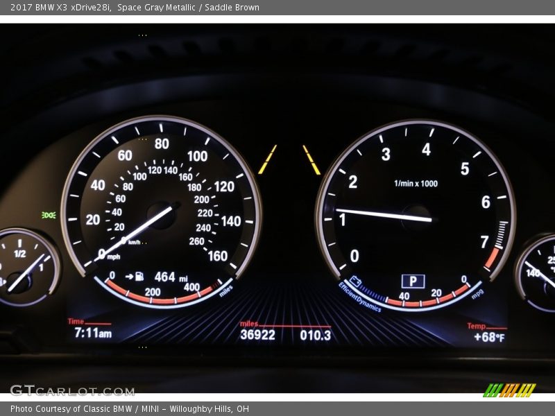 Space Gray Metallic / Saddle Brown 2017 BMW X3 xDrive28i