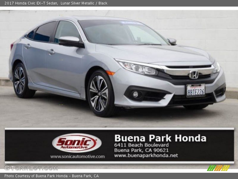 Lunar Silver Metallic / Black 2017 Honda Civic EX-T Sedan