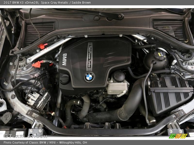 Space Gray Metallic / Saddle Brown 2017 BMW X3 xDrive28i