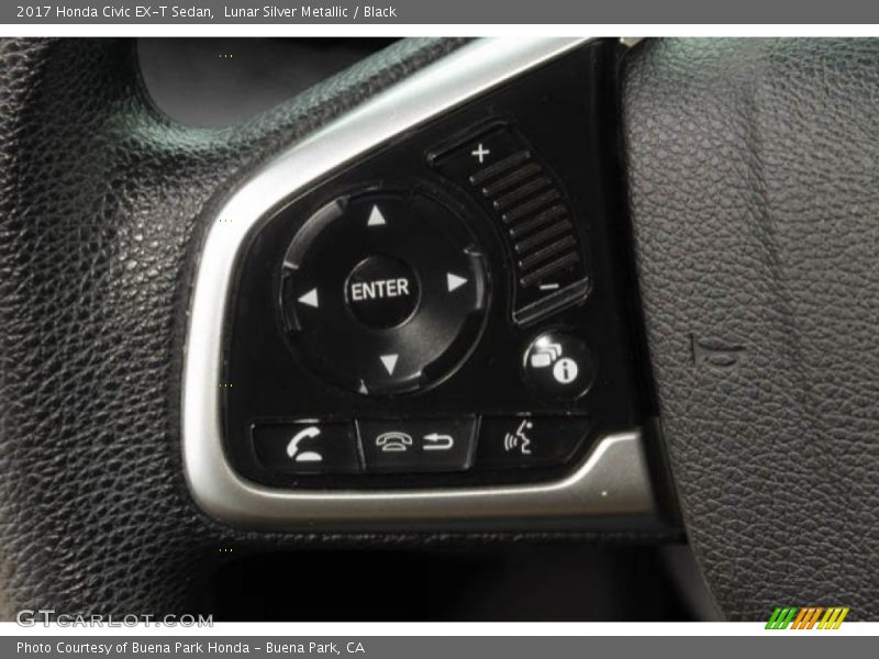 Lunar Silver Metallic / Black 2017 Honda Civic EX-T Sedan