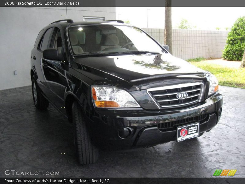 Ebony Black / Beige 2008 Kia Sorento LX