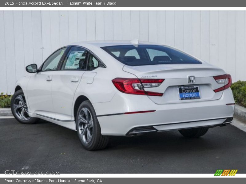 Platinum White Pearl / Black 2019 Honda Accord EX-L Sedan