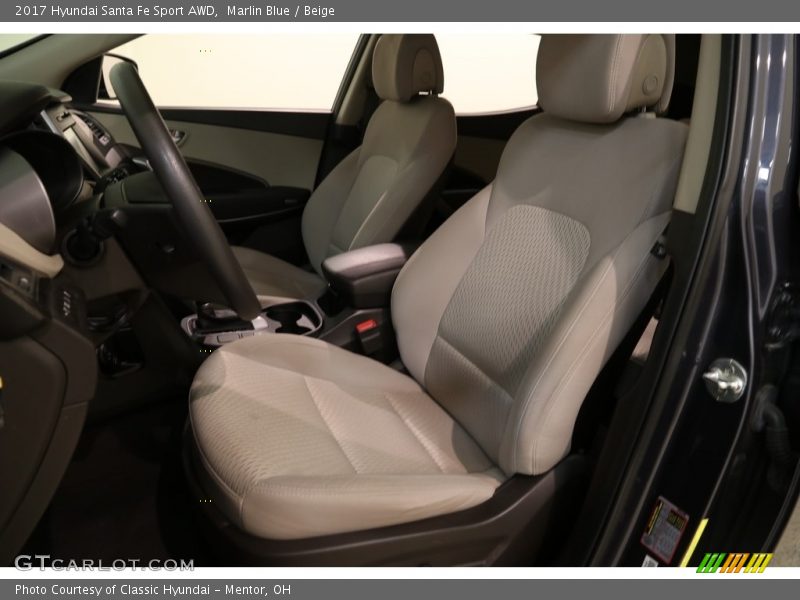 Marlin Blue / Beige 2017 Hyundai Santa Fe Sport AWD