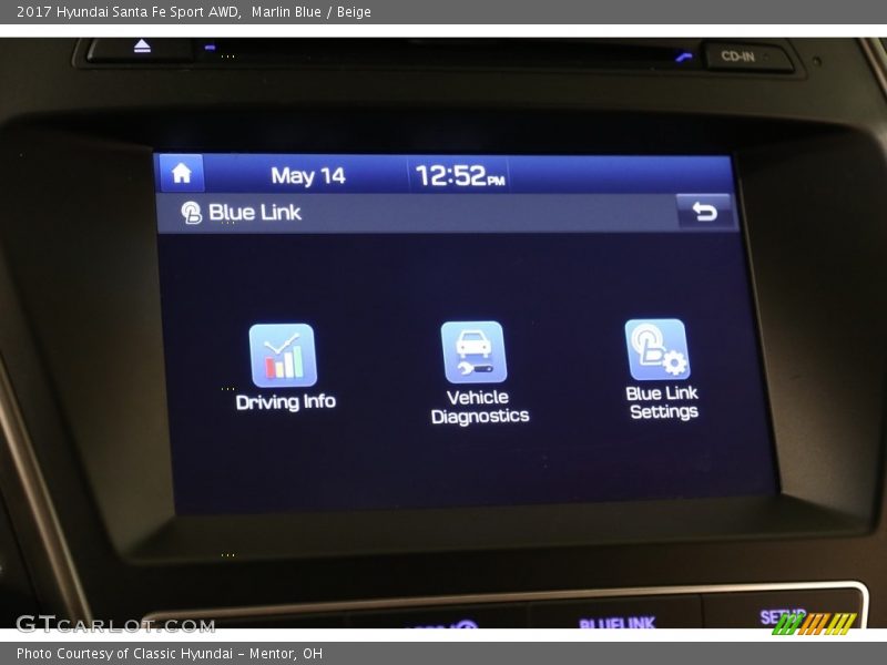Marlin Blue / Beige 2017 Hyundai Santa Fe Sport AWD