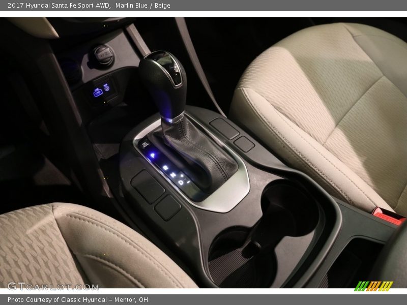 Marlin Blue / Beige 2017 Hyundai Santa Fe Sport AWD