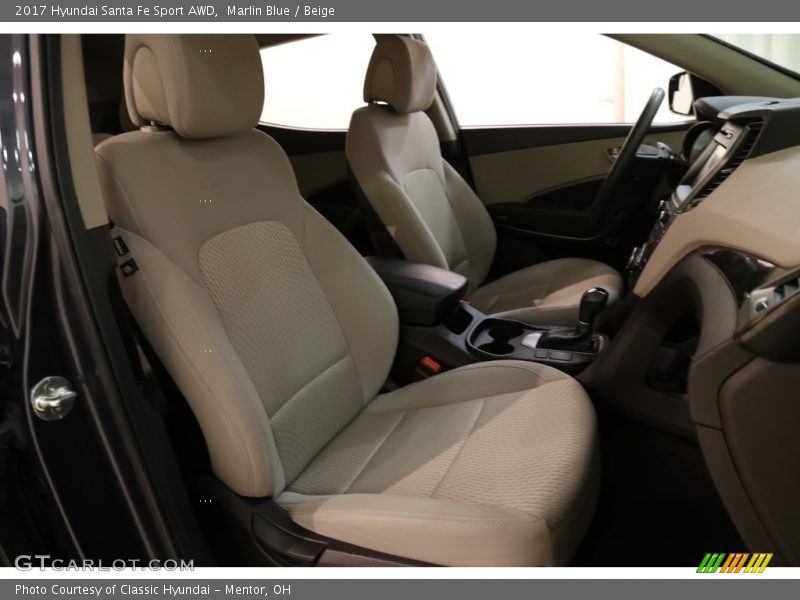 Marlin Blue / Beige 2017 Hyundai Santa Fe Sport AWD
