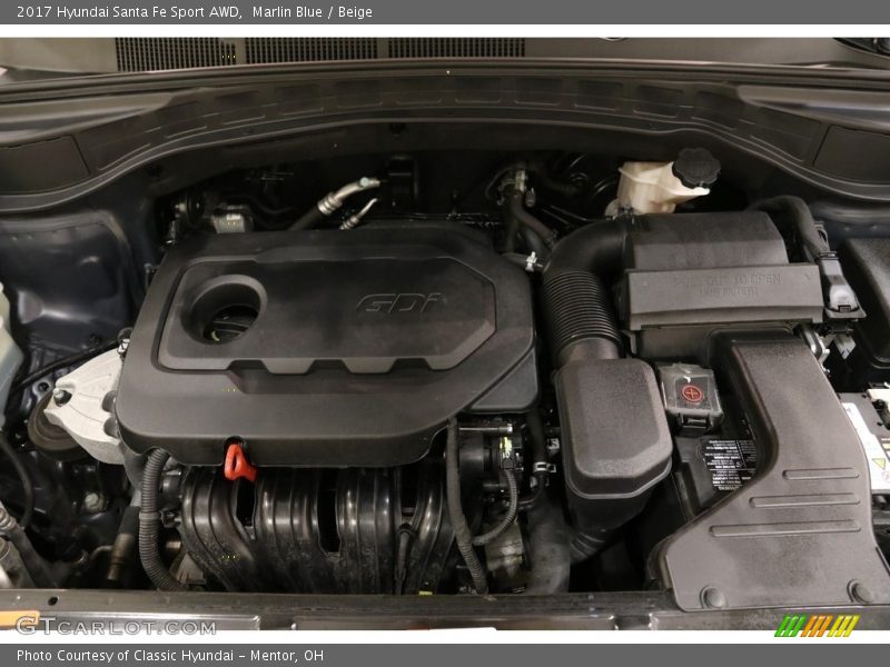 Marlin Blue / Beige 2017 Hyundai Santa Fe Sport AWD