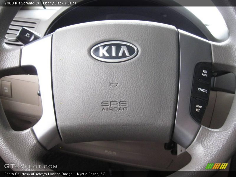 Ebony Black / Beige 2008 Kia Sorento LX
