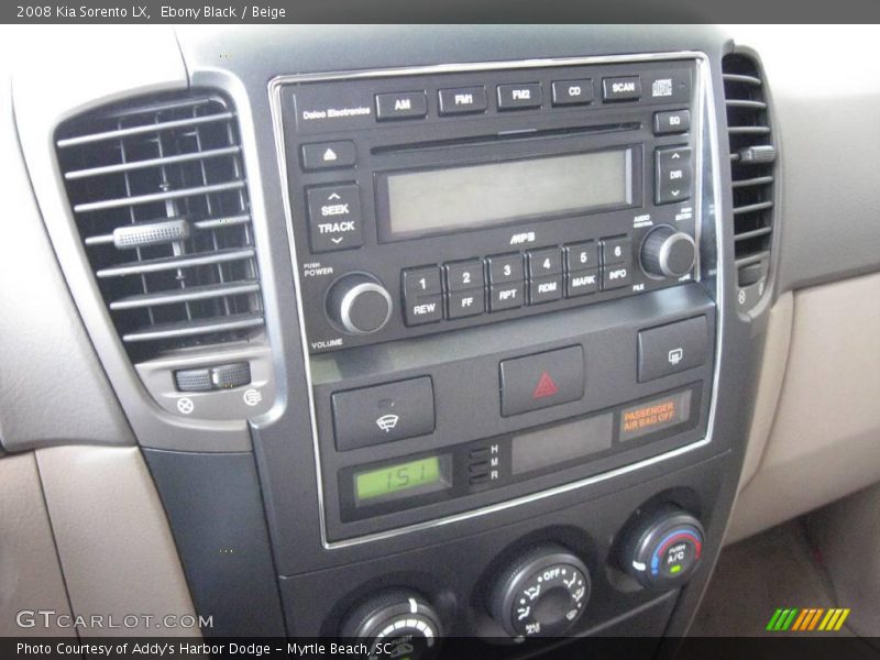 Ebony Black / Beige 2008 Kia Sorento LX
