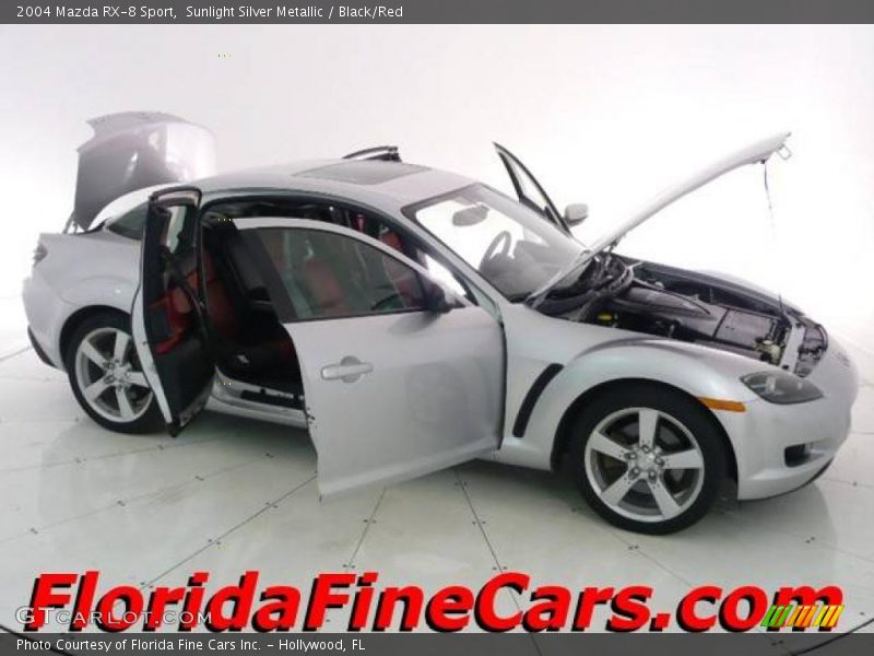 Sunlight Silver Metallic / Black/Red 2004 Mazda RX-8 Sport