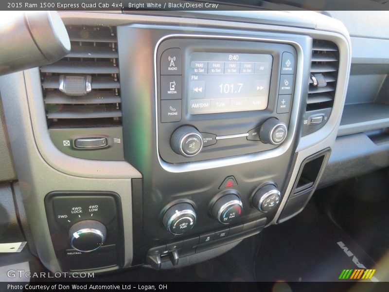 Bright White / Black/Diesel Gray 2015 Ram 1500 Express Quad Cab 4x4