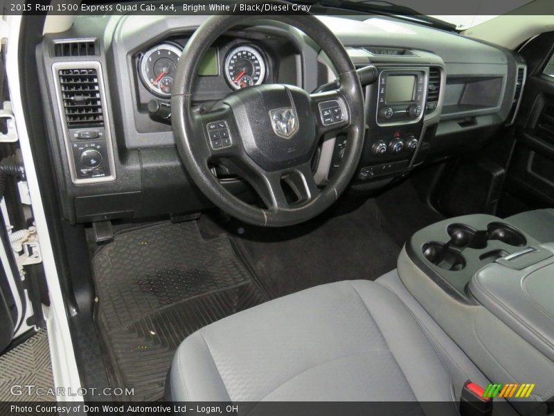 Bright White / Black/Diesel Gray 2015 Ram 1500 Express Quad Cab 4x4