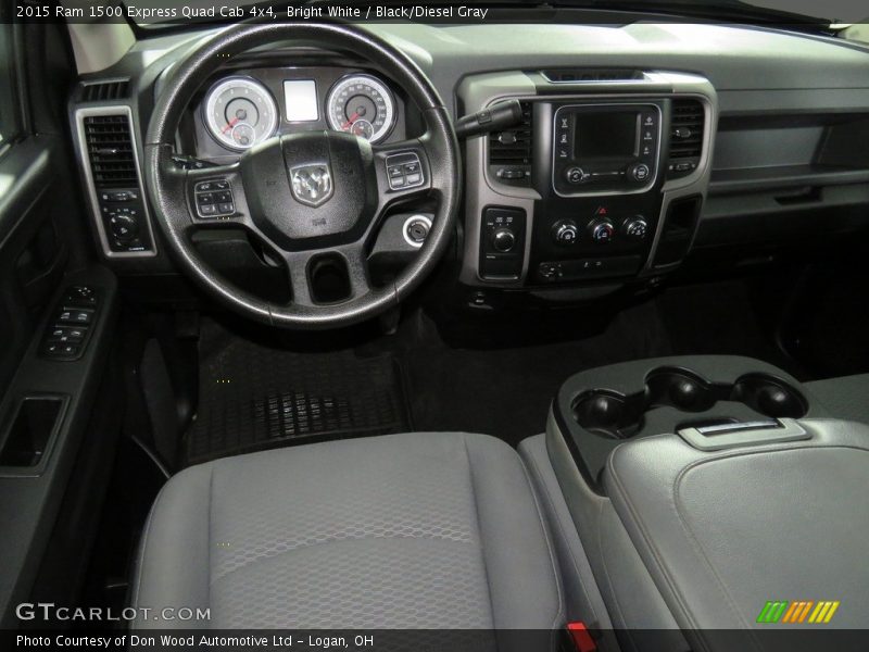 Bright White / Black/Diesel Gray 2015 Ram 1500 Express Quad Cab 4x4