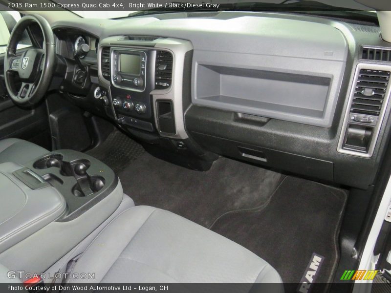 Bright White / Black/Diesel Gray 2015 Ram 1500 Express Quad Cab 4x4