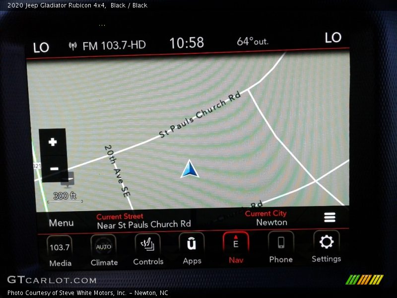 Navigation of 2020 Gladiator Rubicon 4x4