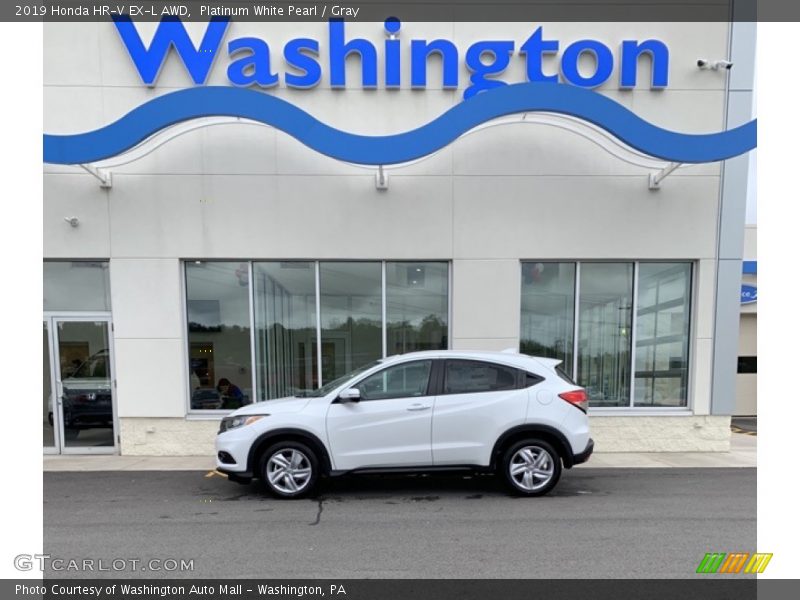 Platinum White Pearl / Gray 2019 Honda HR-V EX-L AWD