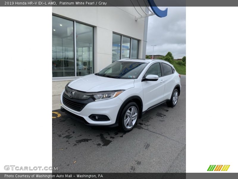 Platinum White Pearl / Gray 2019 Honda HR-V EX-L AWD