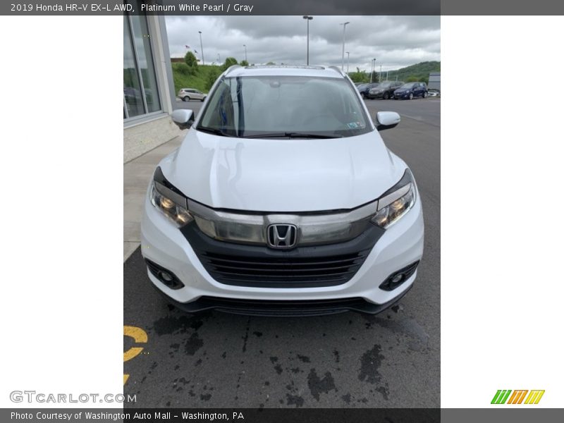 Platinum White Pearl / Gray 2019 Honda HR-V EX-L AWD