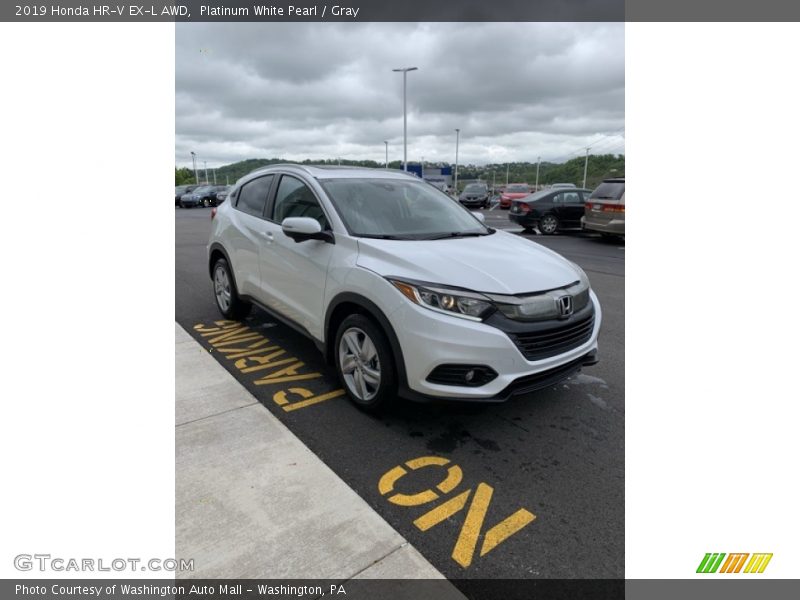 Platinum White Pearl / Gray 2019 Honda HR-V EX-L AWD