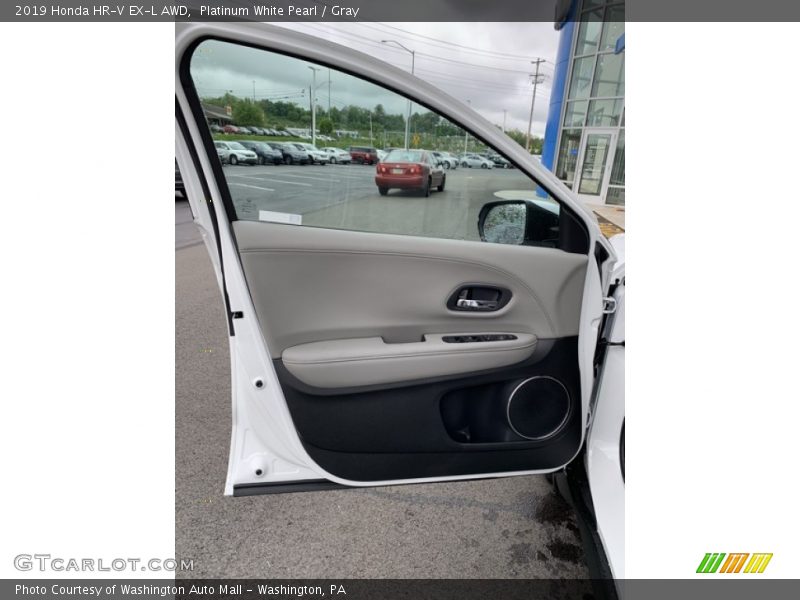 Platinum White Pearl / Gray 2019 Honda HR-V EX-L AWD