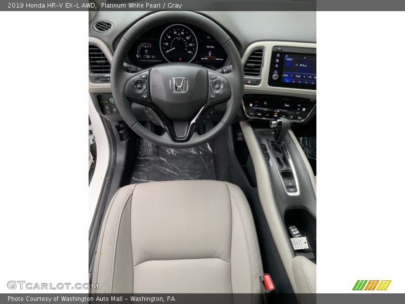 Platinum White Pearl / Gray 2019 Honda HR-V EX-L AWD