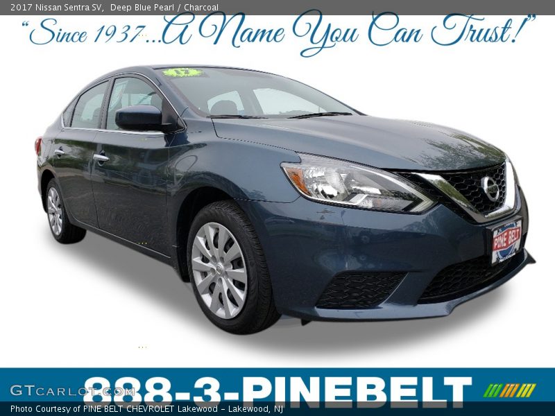 Deep Blue Pearl / Charcoal 2017 Nissan Sentra SV