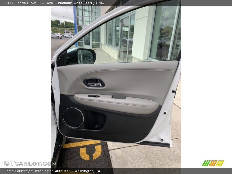 Platinum White Pearl / Gray 2019 Honda HR-V EX-L AWD