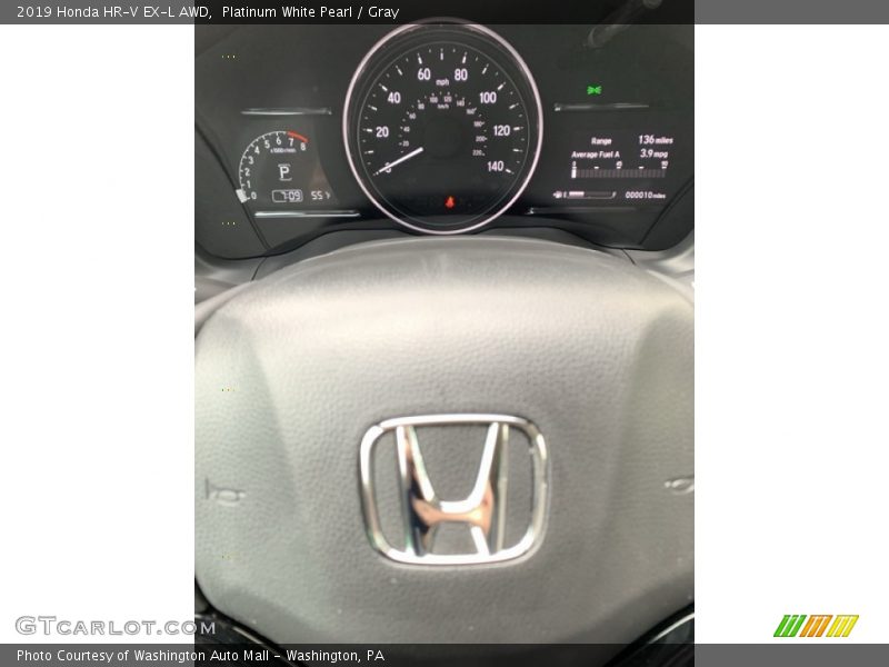 Platinum White Pearl / Gray 2019 Honda HR-V EX-L AWD