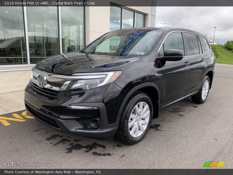 Crystal Black Pearl / Gray 2019 Honda Pilot LX AWD