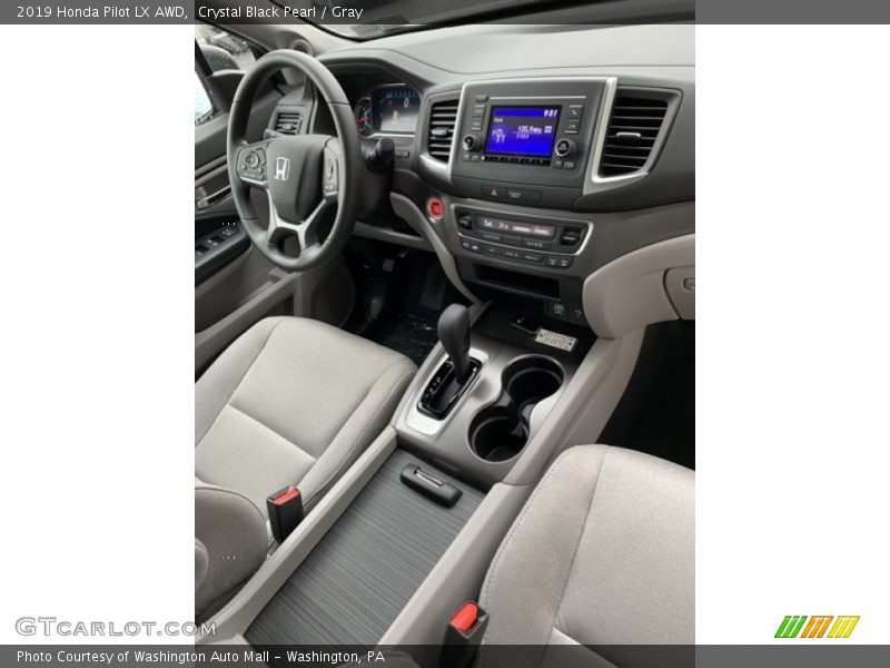 Crystal Black Pearl / Gray 2019 Honda Pilot LX AWD