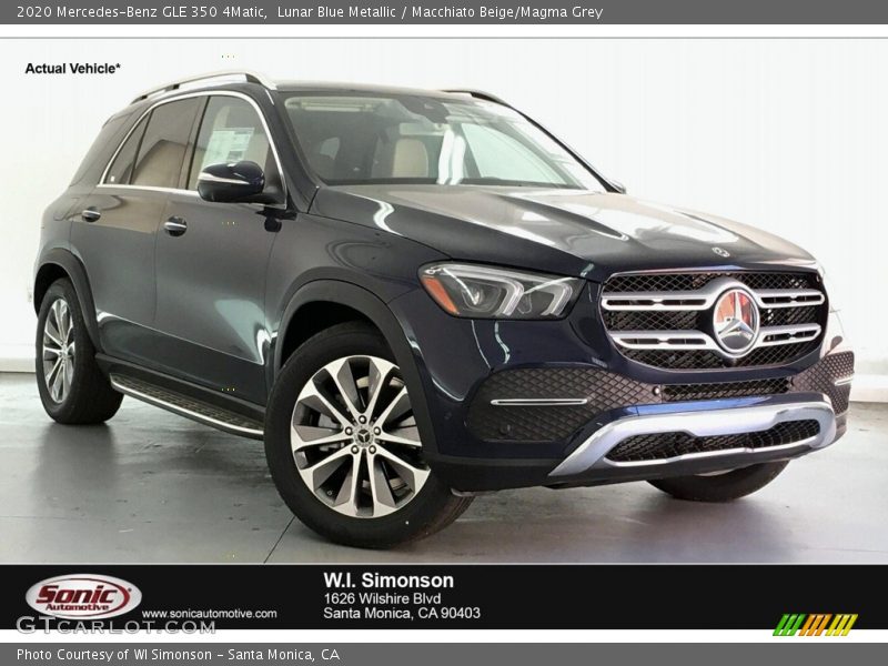 Lunar Blue Metallic / Macchiato Beige/Magma Grey 2020 Mercedes-Benz GLE 350 4Matic