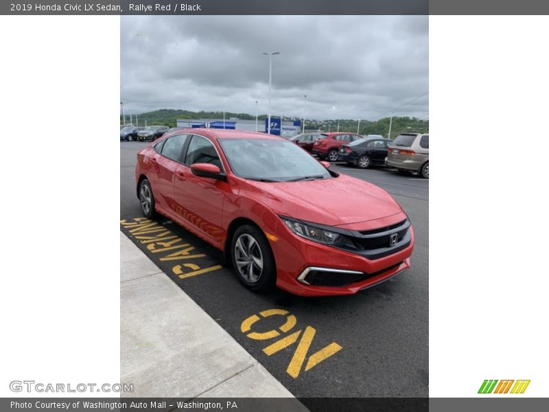 Rallye Red / Black 2019 Honda Civic LX Sedan